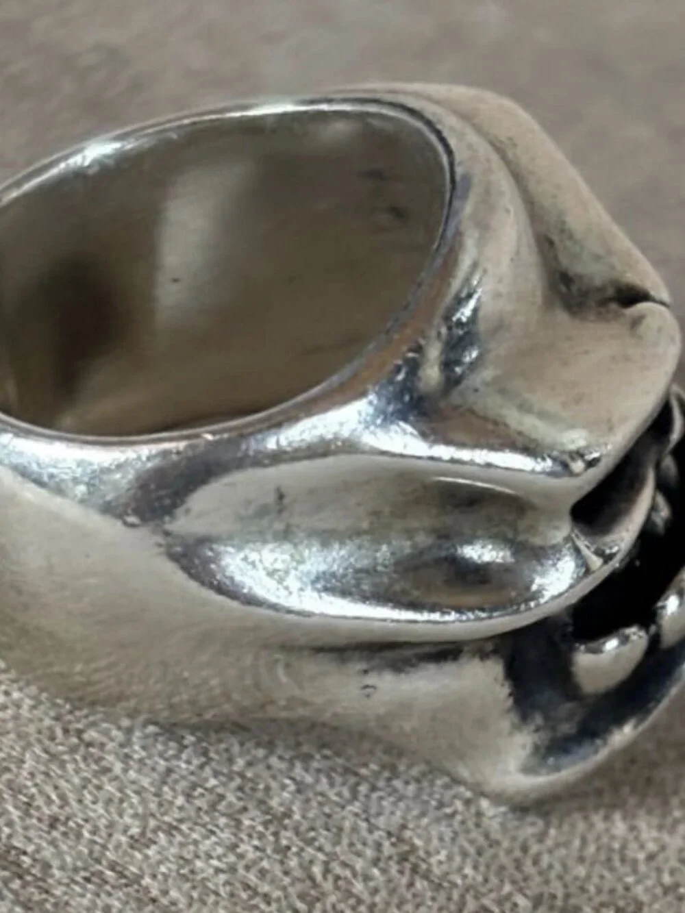 STARLINGEAR Puncher Slickster Ring Silver 925 Size US 4.5 New w/Pouch